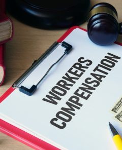 Workers compensation is shown using a text